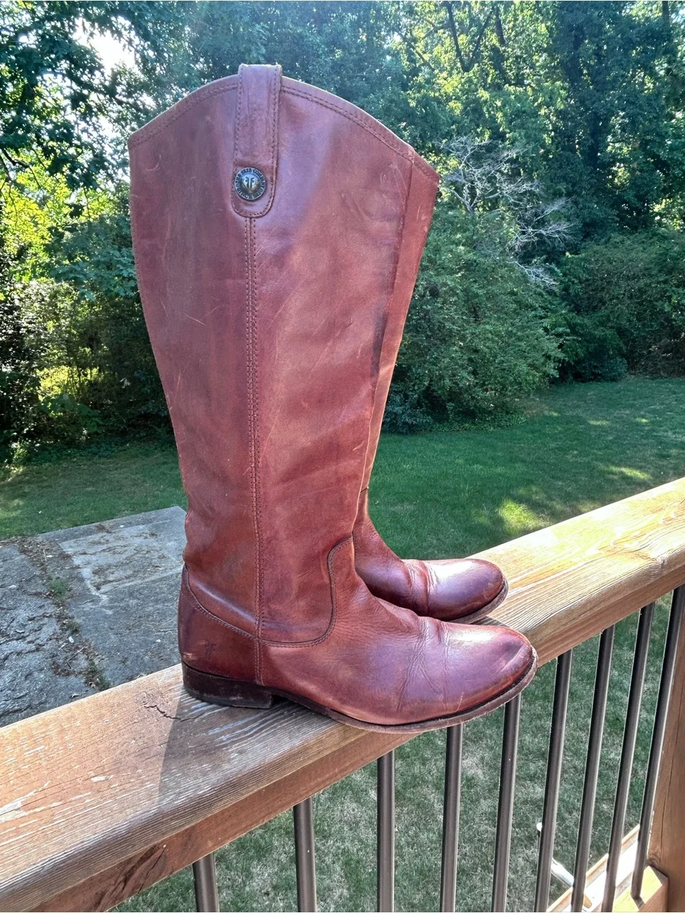 Frye Melissa Button tall riding boots size 9B